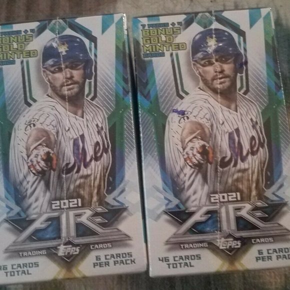 LOT OF 2 MLB 2021 FIRE Baseball Card Blaster Boxes Factory Sealed - Picture 2 of 2